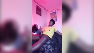 Jerking off huge dick