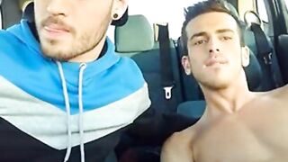 My beautiful hot boyfriend wanted my to nail his ass in the car