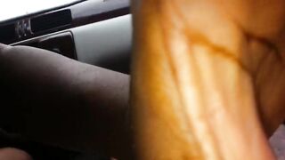 Getting a vibrator in my ass while sucking dick in the car