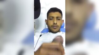 Hot latin macho jerking off