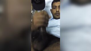 Hot latin macho jerking off