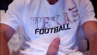 Texas footballer jerks off