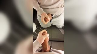 Fat big cock cumshot