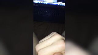 Young white dude rubbing his delicious pink cock