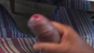 Wanking my cock while studying for an exam