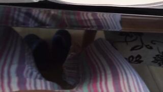 Wanking my cock while studying for an exam