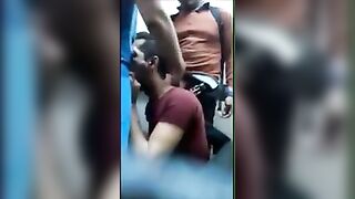 Watching how two strangers have sex in a public bathroom