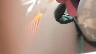 Soldier Jacks Off in The toilet
