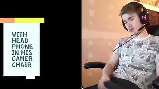 Gamer jerks and cums