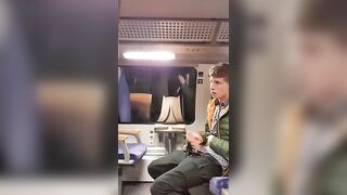 Twink Jerking in Train