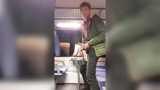 Twink Jerking in Train