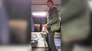 Twink Jerking in Train