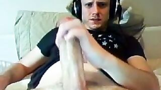 Huge thick massive cock shoots a nice load