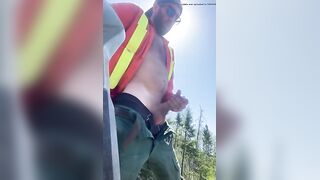 straight and married tradie.shooting a load.