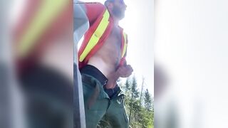 straight and married tradie.shooting a load.
