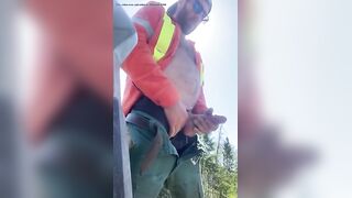 straight and married tradie.shooting a load.