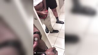 Group of friends we meet in the public bathroom to masturbate