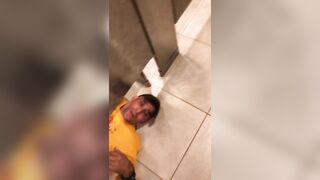 Seeing what's under the bathroom door