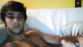 Baby face cutie jacking off