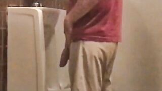 Hidden camera true monster in a public toilet