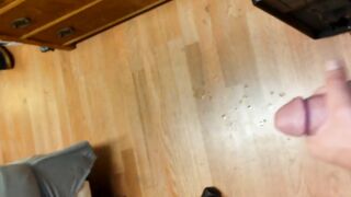 Verbal horny hairy dude shooting a huge load