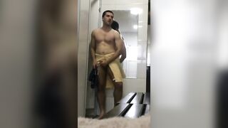 Trying not to get caught jerking at the gym