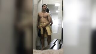 Trying not to get caught jerking at the gym