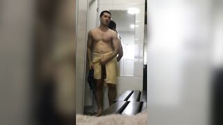 Trying not to get caught jerking at the gym