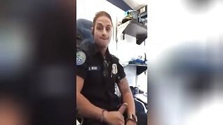 Cop pulls his dick out at work