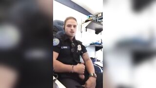 Cop pulls his dick out at work