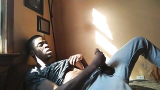 African peasant masturbating in his room