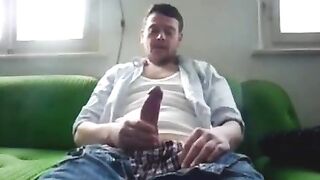Average guy with an above average cock blasts an exceptional load