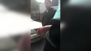 Caught jerking off on the street