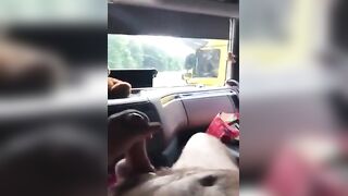 Trucker jerks off for other truckers