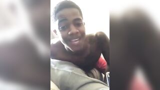 Dry humping my big black cock into my lucky friend