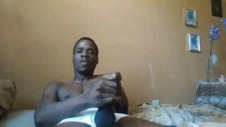 A huge load from a fat african cock