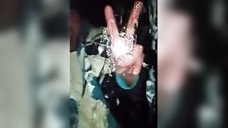 Straight Drunk  buddy cum on car window