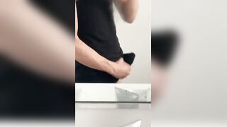 Admiring my young bulge