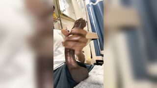 Huge piece of black meat ready to eat