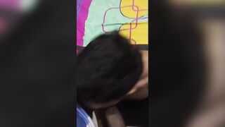 Black and white guys paid a hot street hooker for a blowjob