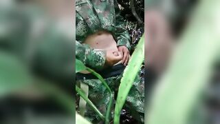 Cute military dude showing his uncut delicious coc