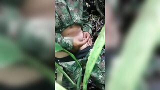 Cute military dude showing his uncut delicious coc