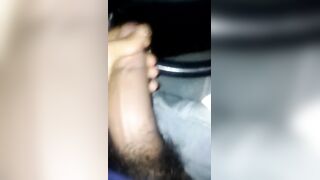 Got caught beating my cock in the car