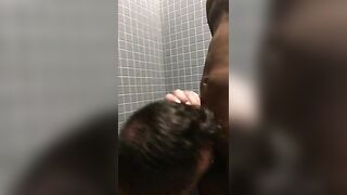 Lobby bathroom suck and fuck