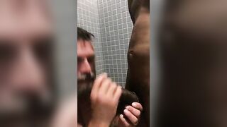 Lobby bathroom suck and fuck