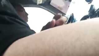 Having a huge orgasm next to the taxi driver