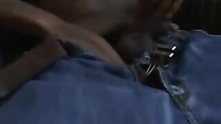 Black thug rubbing his cock solo