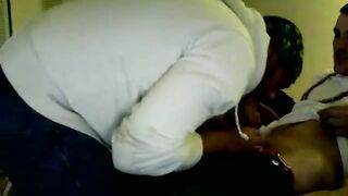 Horny black thug eating a big cock black