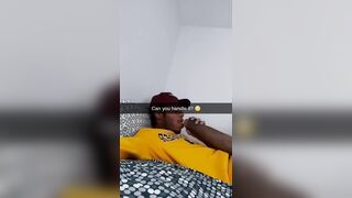 black  selfsucking his huge donkey cock