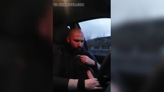 DADDY CUM IN A REST AREA ON THE HIGHWAY